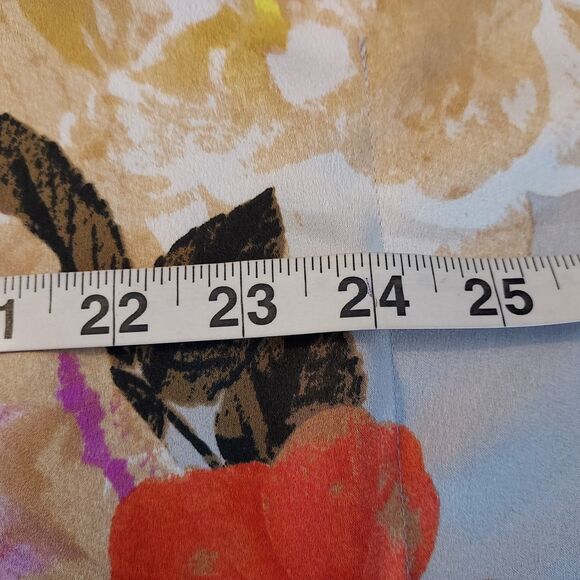 INC International Concepts Faux Wrap Top Sz Large Floral Surplice Kimono Sleeve - Picture 10 of 11